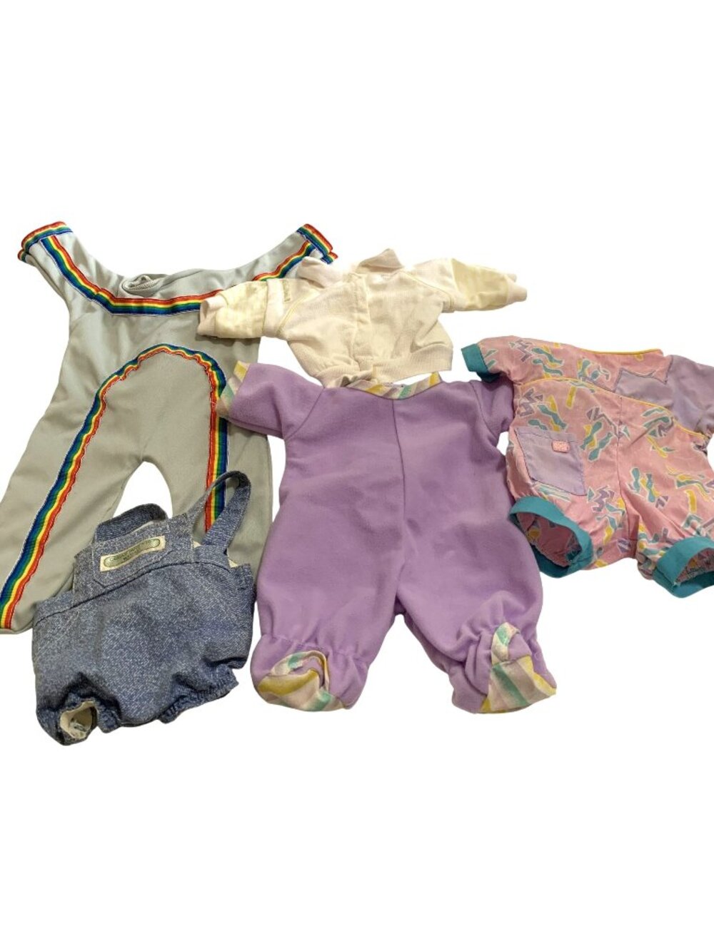Vintage Cabbage Patch Kids Doll Clothing Lot Romper Outfit Overalls CPK 1980/90s